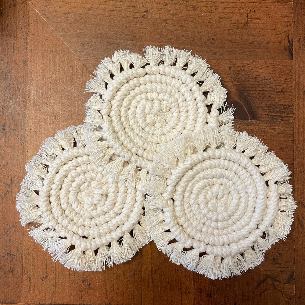 Macrame coasters